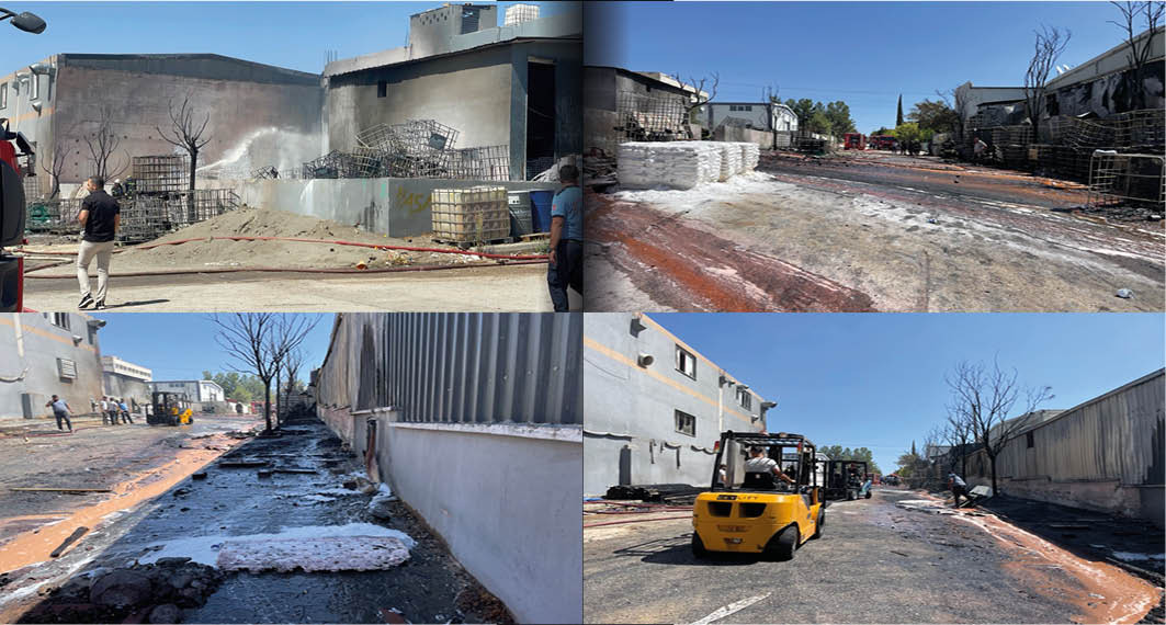 Gaziantep'te boya fabrikasında yangın; 2 iş yeri ile 2 otomobil de zarar gördü