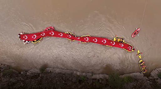 Gazilerin rafting heyecanı