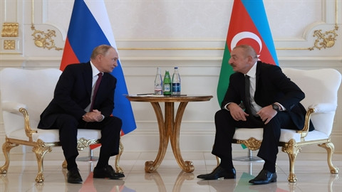 Putin, Azerbaycan Cumhurbaşkanı Aliyev ile görüştü