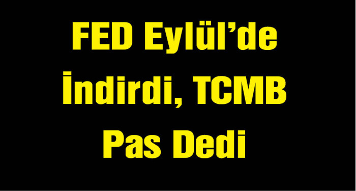 Türkiye Cumhuriyeti Merkez Bankası eylül ayı faiz kararını %50'e sabit bıraktı.